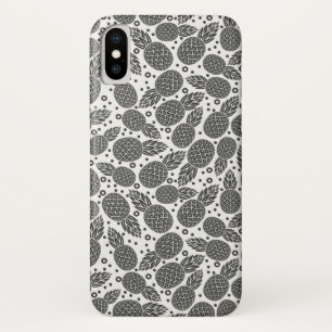 Monochrome Pineapples iPhone X Case