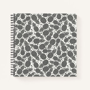 Monochrome Pineapples Notebook