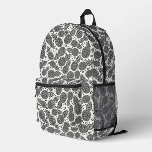 Monochrome Pineapples Printed Backpack