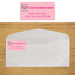 Monochrome Pink Colour Address Label