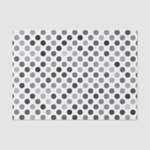 Monochrome Polka Dot Pattern (Black & White Dots) Tissue Paper
