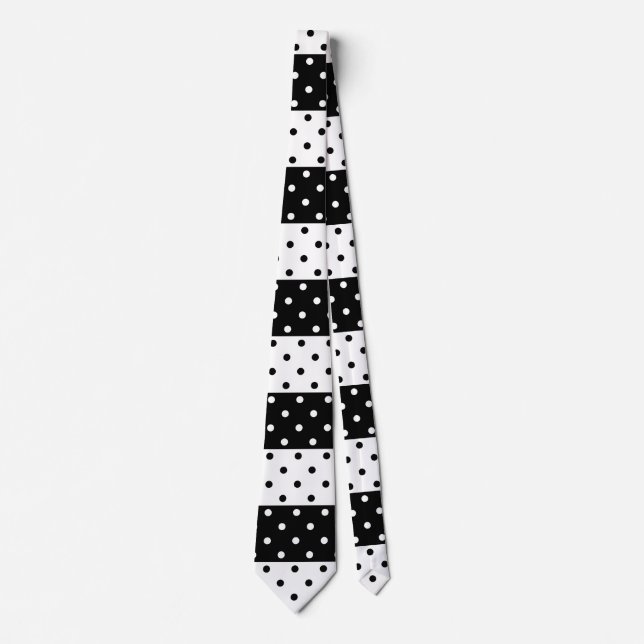 Monochrome Polka Dots Tie (Front)