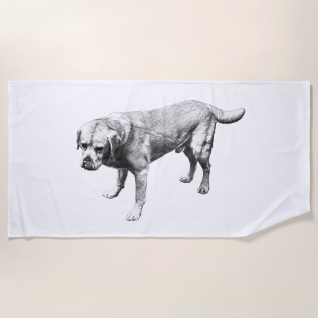 Monochrome Presence Beach Towel (Front)