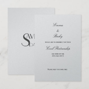 Monochrome  - Save the Date Invitation