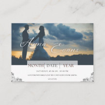 Monochrome Sentiment Wedding Invitation Card