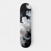Monochrome Smoke Cloud Skateboard