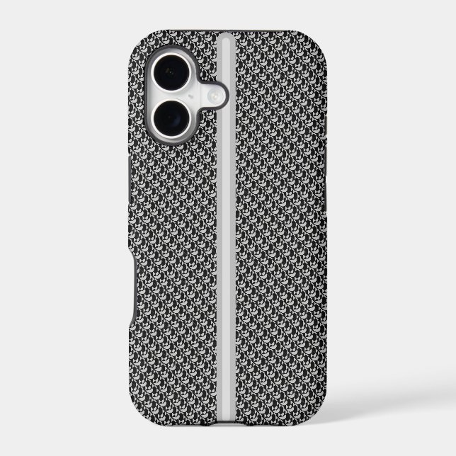 Monochrome Sophistication: Modular Noir Pattern Pr (Back)