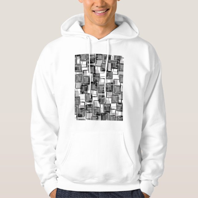 Monochrome Squares Hoodie (Front)