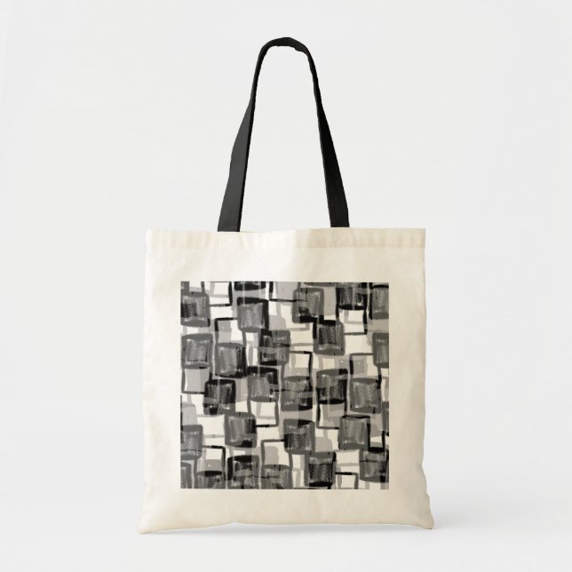 Monochrome Squares Tote Bag (Front)