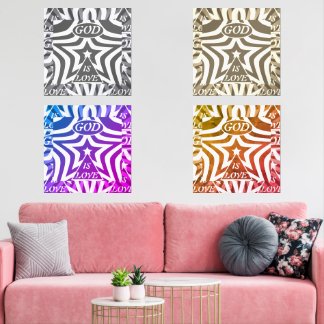 Monochrome-Star: Elegant Black & White God Is Love