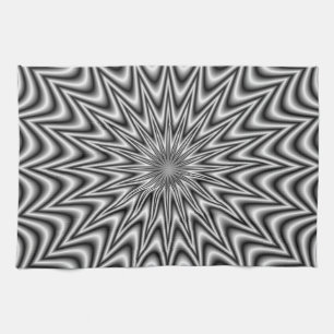 Monochrome Star Kitchen Towel