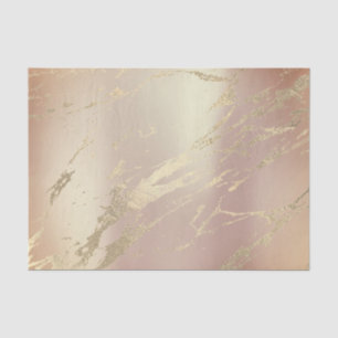 Monochrome Stone Copper Rose Gold Metallic Marble Tissue Paper