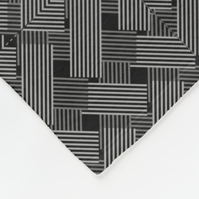 Monochrome Stripe Block Blanket (Corner)