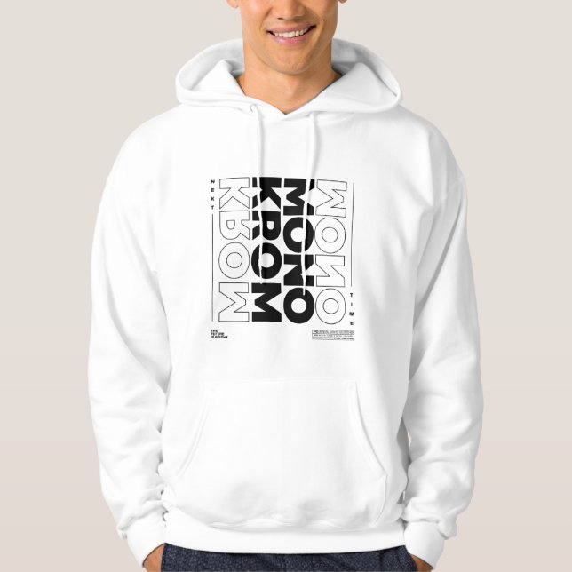 Monochrome style hoodie (Front)