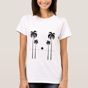 "Monochrome Sunset Palms" T-Shirt
