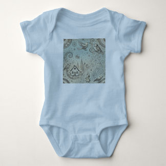 "Monochrome Surrealism Collection" Baby Bodysuit