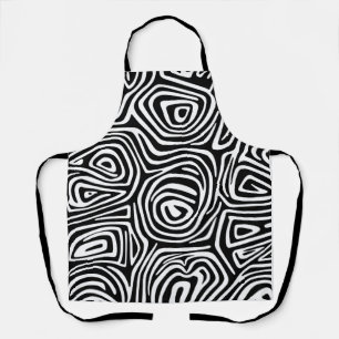 Monochrome Swirl Apron