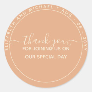 Monochrome Thank You Favour Labels