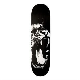 Monochrome Tiger Skateboard