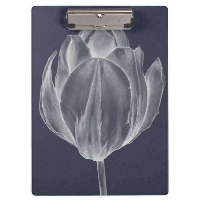 Monochrome Tulip I Clipboard (Front)
