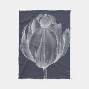 Monochrome Tulip I Fleece Blanket