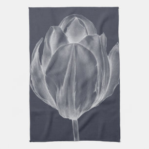 Monochrome Tulip I Tea Towel