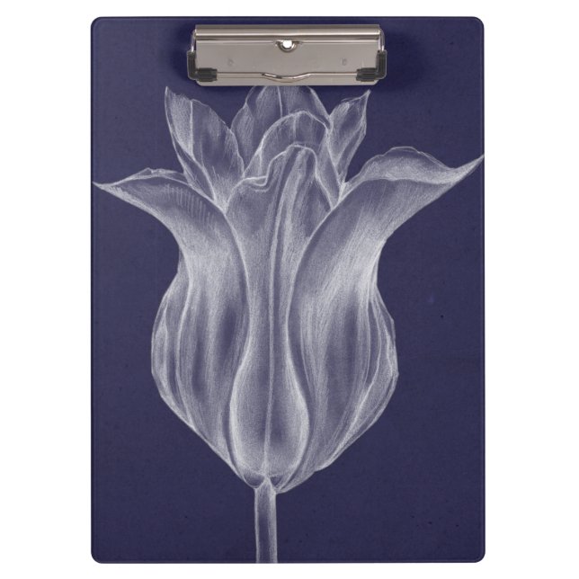 Monochrome Tulip III Clipboard (Front)