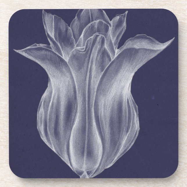 Monochrome Tulip III Coaster (Front)