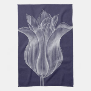Monochrome Tulip III Tea Towel