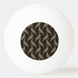 Monochrome Vintage: Geometric Seamless Ornament. Ping Pong Ball