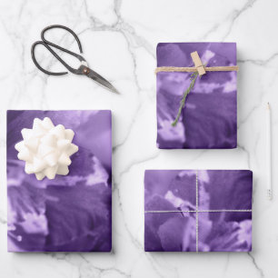 Monochrome Violets Wrapping Paper Sheet