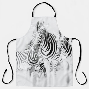 monochrome zebra group portrait, South African Nat Apron