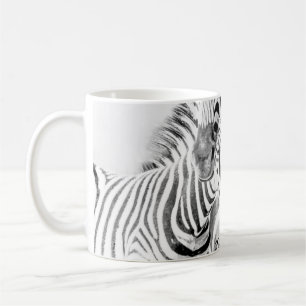 monochrome zebra group portrait, South African Nat Coffee Mug
