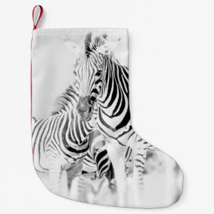 monochrome zebra group portrait, South African Nat Small Christmas Stocking