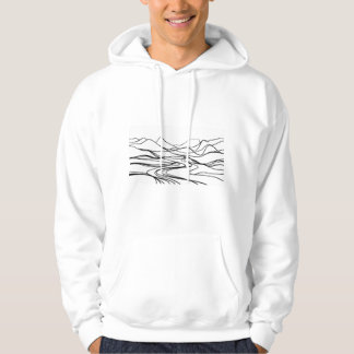 Monochrome Zen tranquility Mens' Hoodie