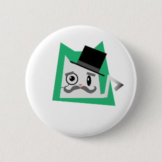 Monocle Cat 6 Cm Round Badge