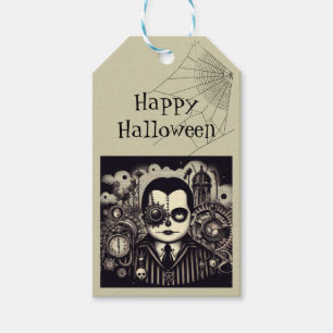 Monocle Halloween Man Gift Tags