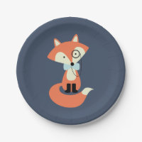 Monocle Hipster Red Fox