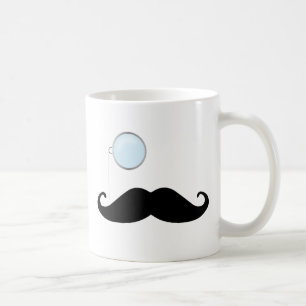 Monocle Moustache Coffee Mug