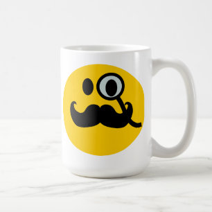 Monocle & Moustache Customisable backgrnd) Coffee Mug