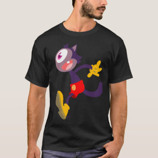 Monocular cat cartoon Dark T-shirt
