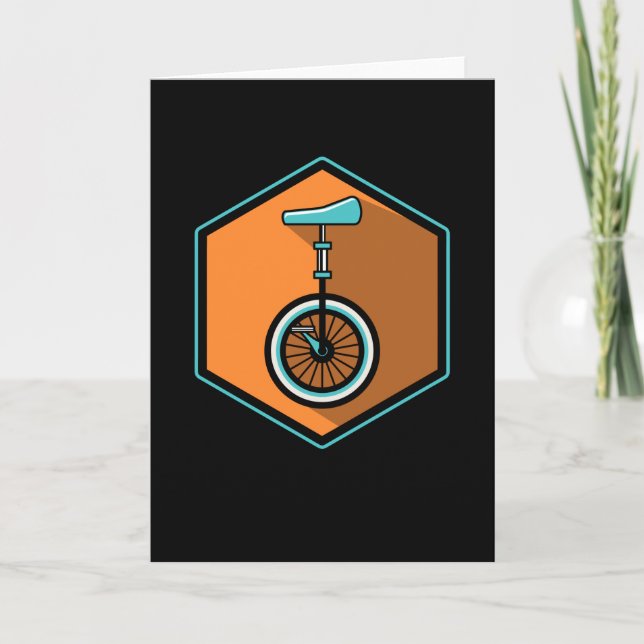 Monocycle Unicycle Circuit extreme Cyclist Artist Card (Front)