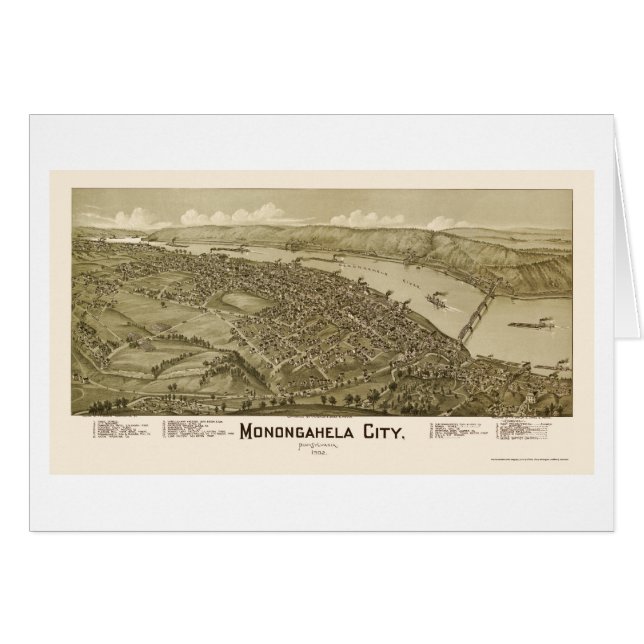 Monogahela City, PA Panoramic Map - 1902 (Front Horizontal)