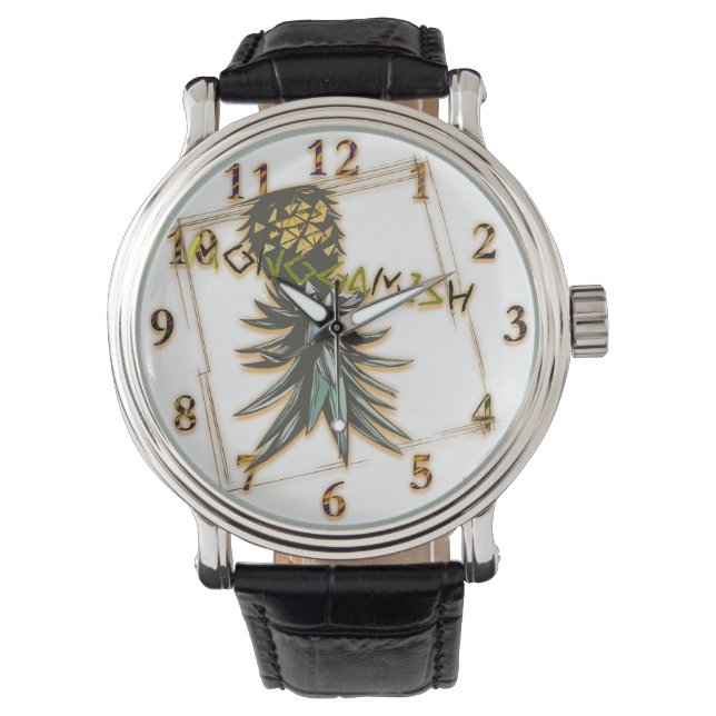 Monogamish party upside-down pineapple watch (Front)