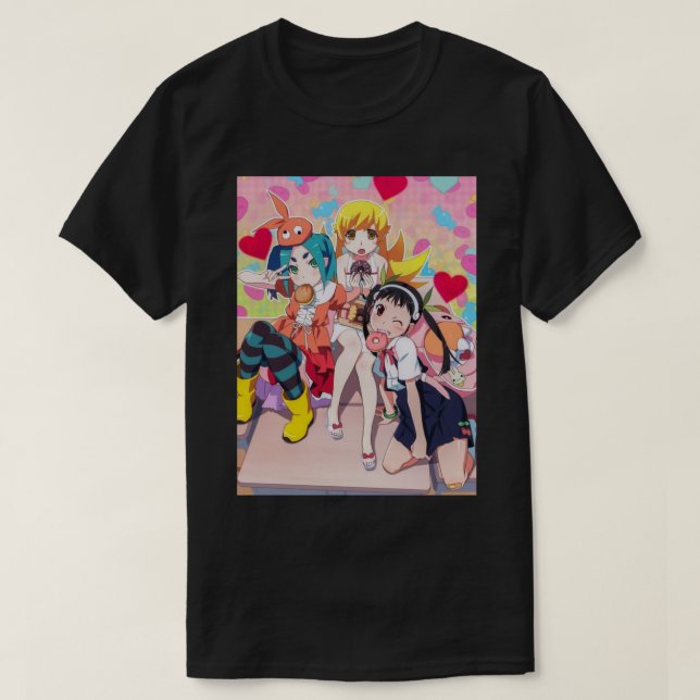 Monogatari Series - Shinobu, Otsugi _amp_ Mayoi   T-Shirt (Design Front)