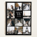 Monogram 11 Square Photo Modern Planner<br><div class="desc">This modern monogrammed planner features 11 photos a spot for a name.</div>