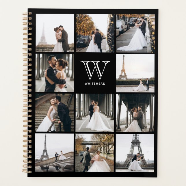 Monogram 11 Square Photo Modern Planner (Front)