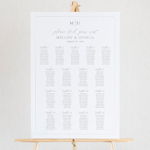 Monogram 17 Tables Find Your Seat Seating Chart