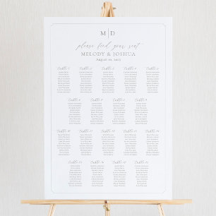 Monogram 18 Tables Find Your Seat Seating Chart