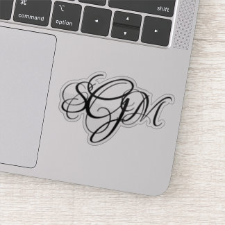 Monogram 3-Letter Initials Custom Decals 1-Up